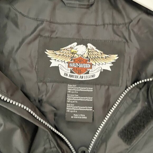 Harley Davidson Legend Windbreaker Motorcycle Lightweight Unlined Shiny Jacket - Picture 11 of 15